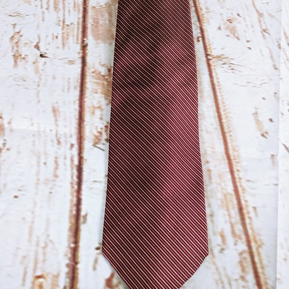 Brooks Bros. Maroon/Brown Striped Necktie